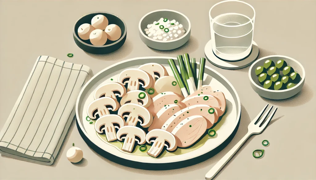 しめじと鶏むね肉のレンジ蒸し