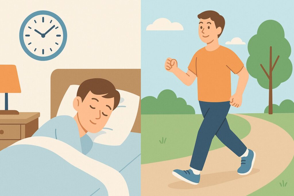 規則正しい生活をする人