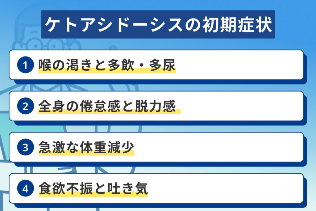 ケトアシドーシスの初期症状