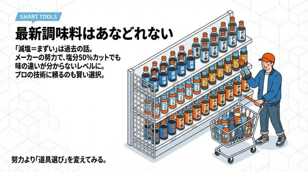 最新の減塩調味料を使用しよう