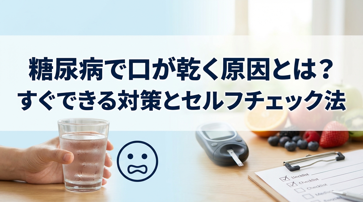 糖尿病で口が乾く原因とは？